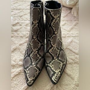Faux Snakeskin Boots Size 8